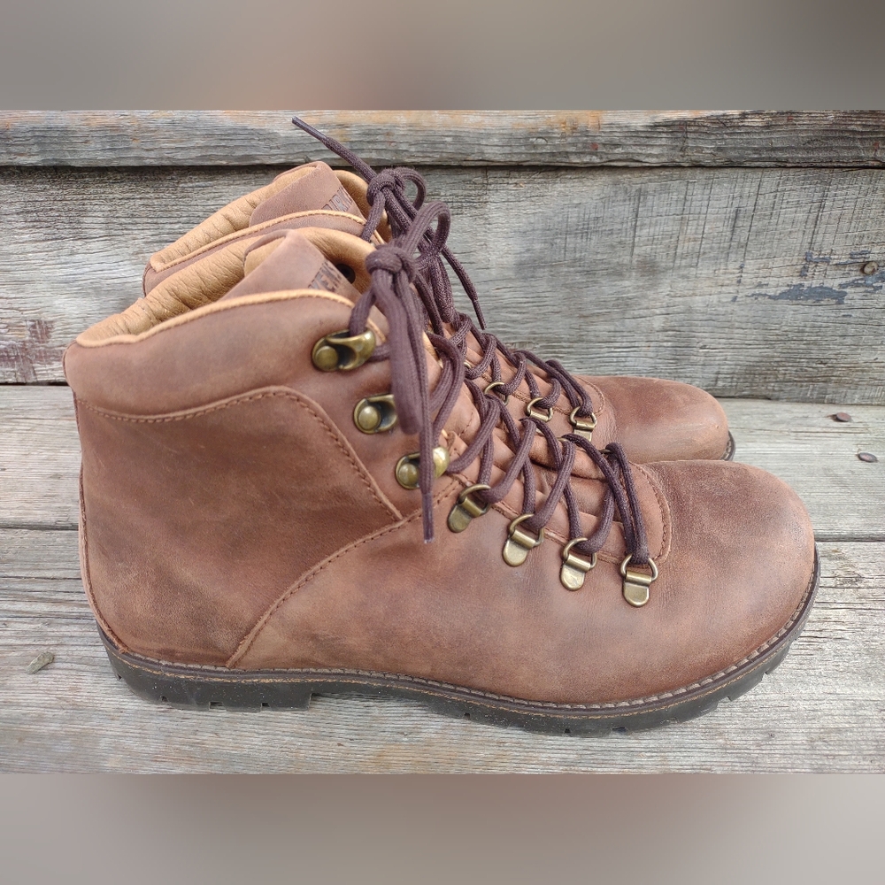 Birkenstock Jackson Brown Oiled Nubuck Leather Boots US L10 M8 EU 41 Narrow